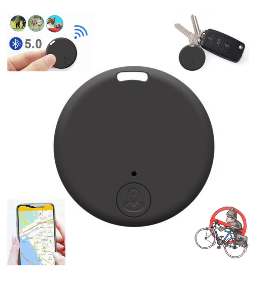 SoS voor Ouderen Bluetooth Mini GPS Tracker - Slimme Vinder voor Ouderen, Huisdier, Kind, Tas en Portemonnee - Anti-Verlies Ronde Smart Tracker